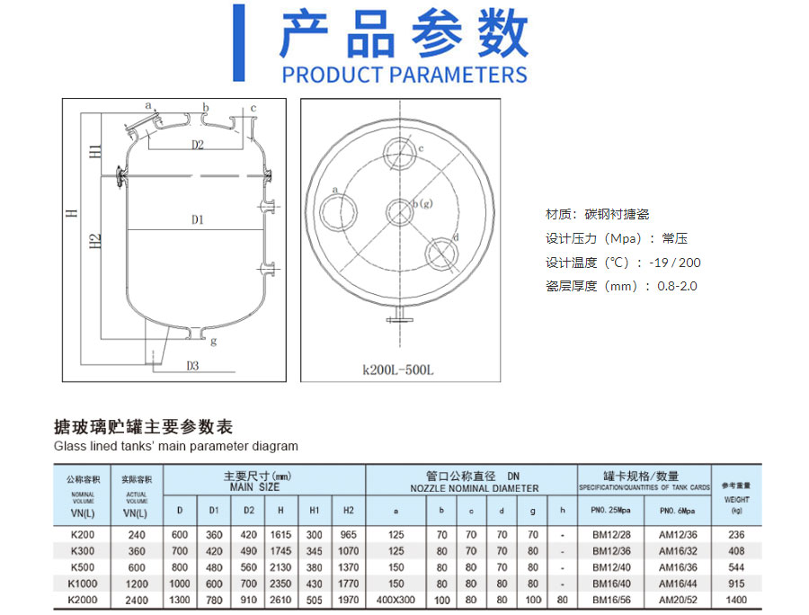 开式搪玻璃储罐